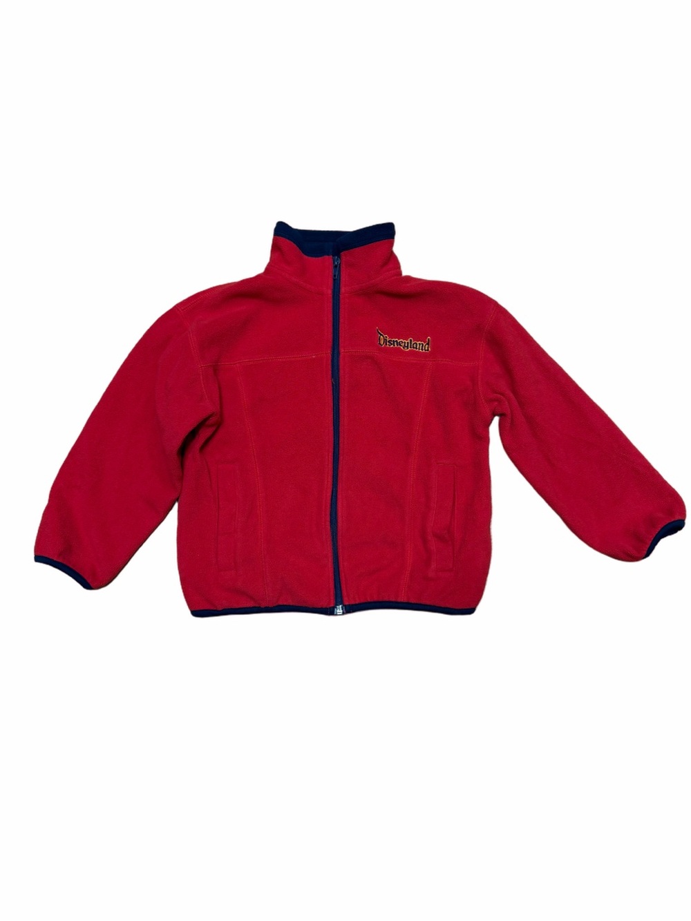 Vintage Disneyland Resort Red Fleece Jacket S Winnie the Pooh Embroidered Y2K